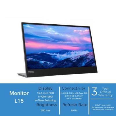 Lenovo L15 15.6 FHD USB-C Portable Monitor