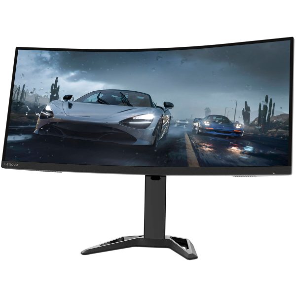 "Lenovo G34w-30 34"" UWQHD Curved Gaming Monitor, 3440x1440, 21:9, 165Hz (DP) / 170Hz (DP Overclock) / 100Hz (HDMI), Curvature: 1500R, Integrated Speakers, Tilt/Height Adjustable Stand, Raven Black Color, Connectivity: 2 HDMI 2.1 TMDS, 1 DisplayPort 1.4 - 66F1GAC1AE"